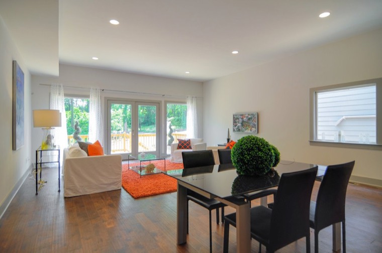 Living room with light walls